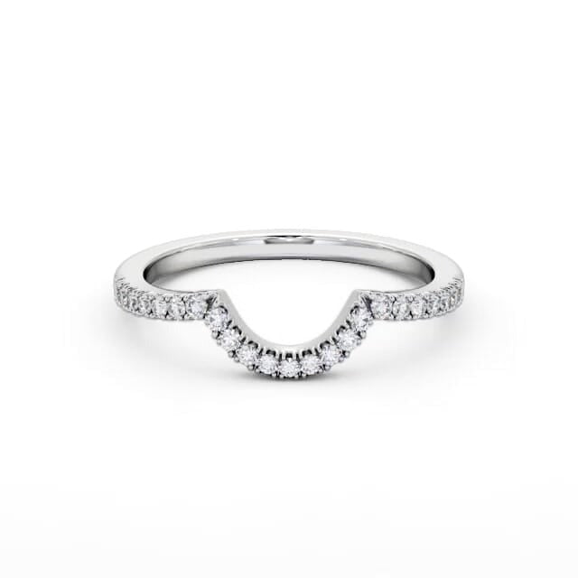 Hazel Half Eternity Round Lab Diamond Half Moon Design Ring